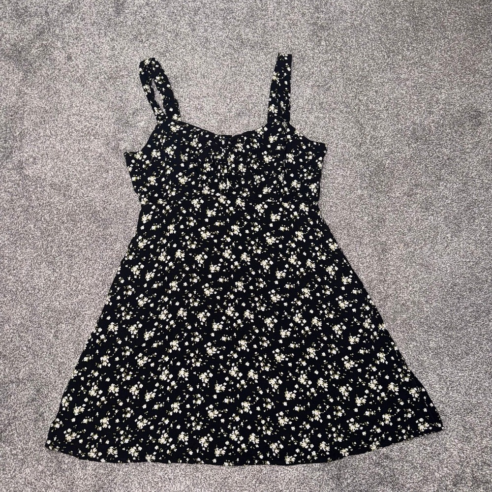 Old Navy Fit & Flare Cami Mini Dress w/ Ditsy Floral Print, Wide Straps - Medium